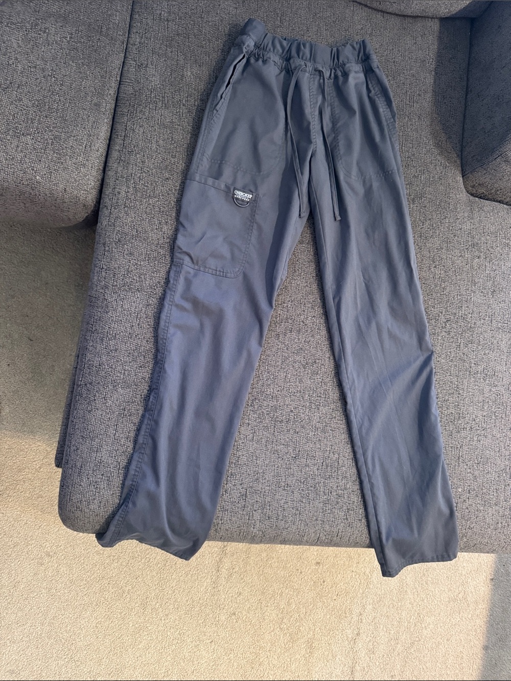 Cherokee Women's Navy Elastic Waist Cargo Pants